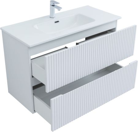 Тумба под раковину Aquanet Джейн 100 белый матовый, артикул 00313288