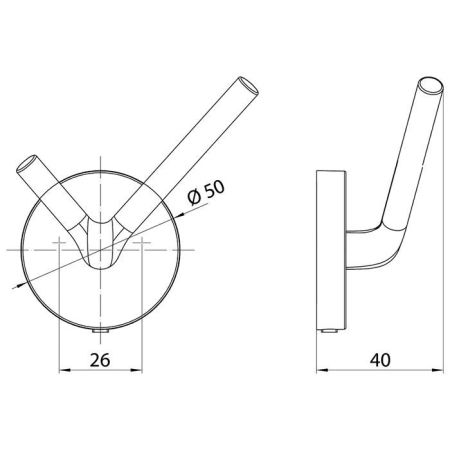 Emco Round Двойной крючок, цвет черный