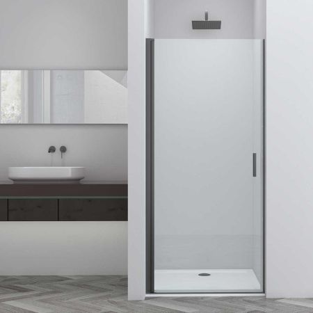 Душевые двери Vincea Душевая дверь Alpha VDP-3AL700CLGM, вороненая сталь, стекло прозрачное,, артикул VDP-3AL700CLGM