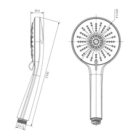 Лейка душевая Lemark 3-функциональная (LM8153C), артикул LM8153C