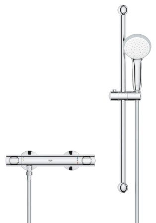 Термостат для душа GROHE Precision Flow с душевым гарнитуром, хром (34841000) Термостат для душа GROHE Precision Flow с душевым гарнитуром, хром (34841000)