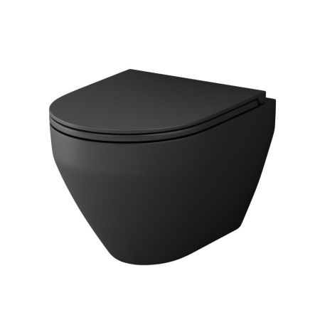 C701700MBSC Spirit V2.0 подвесной унитаз FlashClean с сиденьем микролифт, черн мат, артикул C701700MBSC