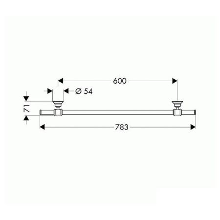 AX Montreux Полотенцедержатель, 600мм, цвет: хром, артикул 42060000