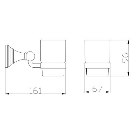 Стакан для ванной комнаты Rav Slezak MORAVA MKA0201Z, золото, артикул MKA0201Z