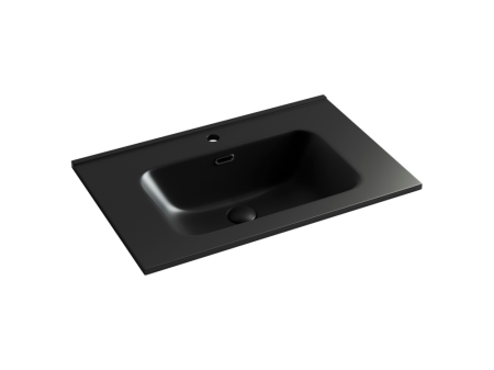 Умывальник накладной прямоугольный (цвет Черный Матовый) Элемент (Element) 710x465x180мм, артикул CN7007MB