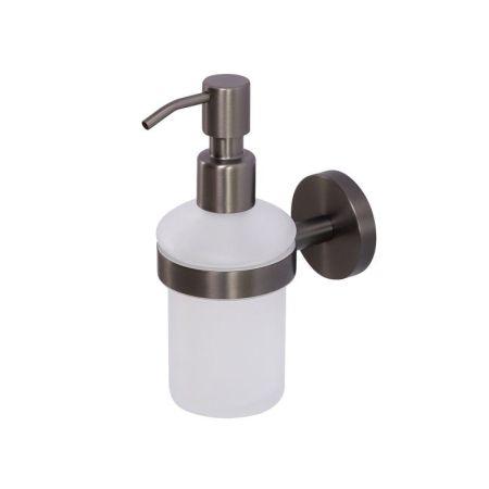 RELAX-SOIS-V-BORO Диспенсер для мыла подвесной, стекло, исполнение брашированное золото, артикул RELAX-SOIS-V-BORO