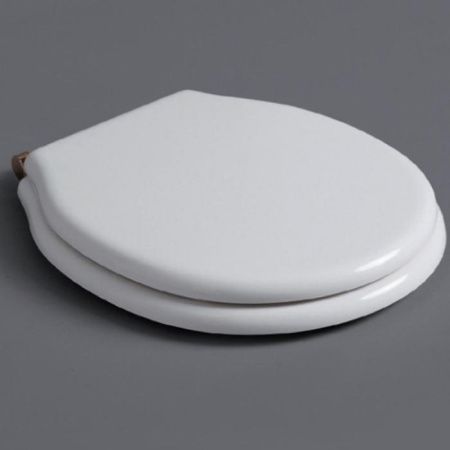 SIMAS Londra Сиденье для напольного унитаза, белый петли бронза