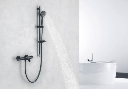 Душевой гарнитур 3jet 73см AQUATEK, матовый черный AQ2011MB, артикул AQ2011MB