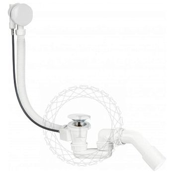 Слив-перелив (полуавтомат, 80 см.) FILARETE FL80W, белый