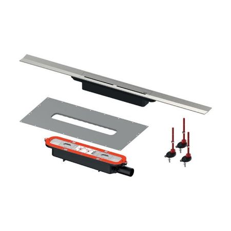 Комплект для монтажа душевого профиля TECEdrainprofile NEW нержавеющая сталь, сатин, 1000 мм, артикул 641024