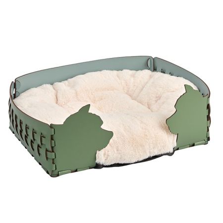 ADJ Лежанка Dog, 45х30хН15 см., цвет: эвкалипт/небесный, артикул 1555D.60/50