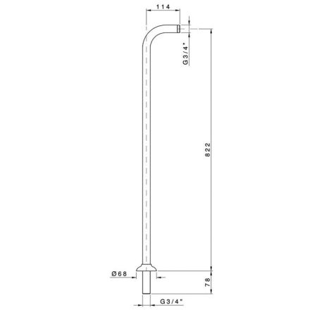 Nicolazzi Complementi Ножки напольного смесителя для ванны, цвет: золото, артикул 5574GB