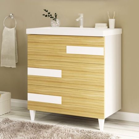 Тумба под раковину Marka One Mix 60Н ПП Коко-Боло, артикул У69544