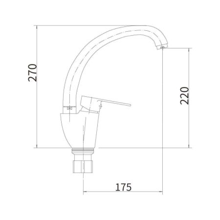 Смеситель для кухни FASHUN A54119, сатин