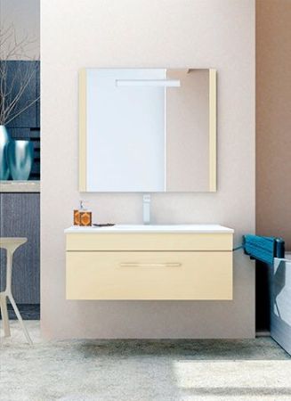 Тумба с раковиной SanVit Квадро Lux 75 kkvad075 с фактурой под дерево подвесная Венге