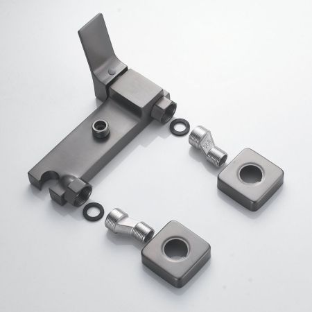 Гигиенический душ со смесителем Shevanik S4005T-1, оружейная сталь