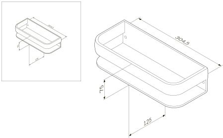 A3034800 Sensation, Корзина для душа, хром, шт, артикул A3034800