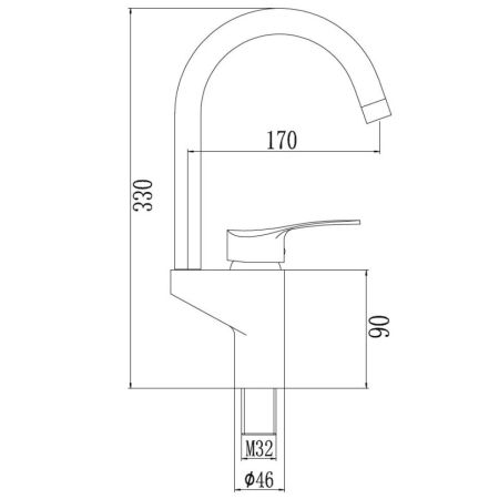 Смеситель для кухни Fmark FM4279, хром