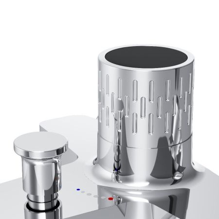 F90A10400 Gem Смеситель для ванны/душа с индикацией температуры, хром, шт., артикул F90A10400