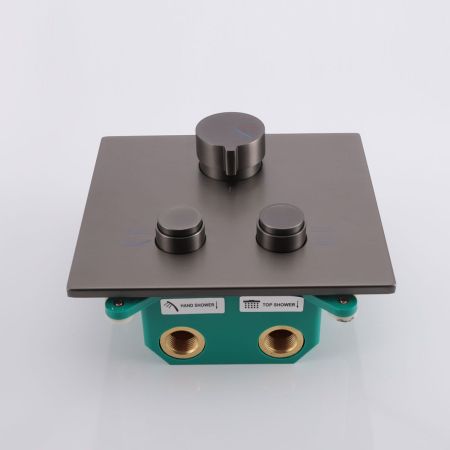 Встраиваемый смеситель для душа VSCV-421GM двухфункциональный, вороненая сталь, артикул VSCV-421GM