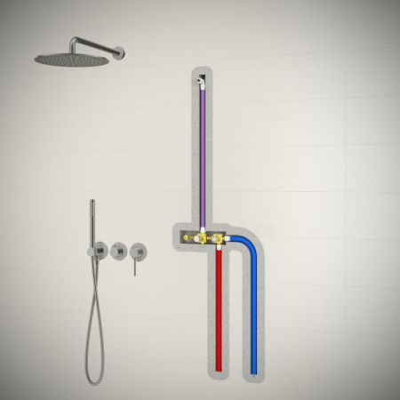 Душевая система встроенная Timo Saona SX-2349/16SM белый матовый, артикул SX-2349/16SM