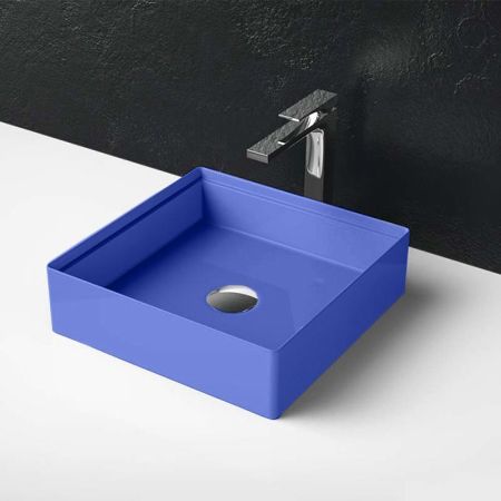 Artceram SCALINO Раковина настольная 38x38 см, цвет blu zaffiro, артикул SCL001 16 00