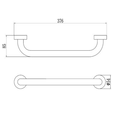Поручень для ванной Savol S-010035 , хром
