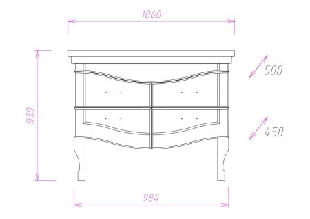 Тумба Onika Адель 105 напольная, белая (ум. Модерн 105), артикул 110507