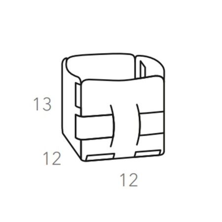Colombo Adj Корзинка Mini Bottega, 12x12H13 см, цвет: коньяк/бордо Colombo Adj Корзинка Mini Bottega, 12x12H13 см, цвет: коньяк/бордо