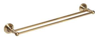 Полотенцедержатель Retro двойной  665x65x120мм, бронза