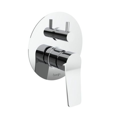 Bongio GIO2 Смеситель встроенный для душа с переключателем, 2 выхода, механический, цвет: хром (без встраиваемой части 9763), артикул 80519CRPREU