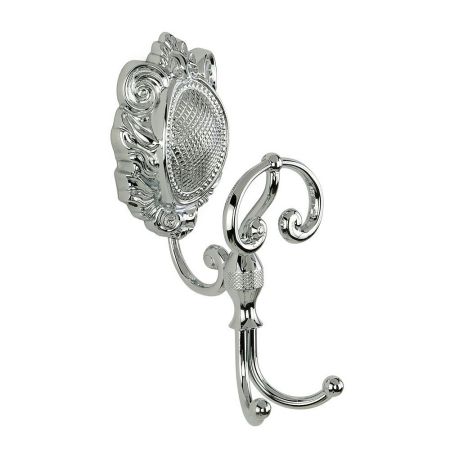CLEOPATRA Крючок двойной с завитком, хром, артикул 16661