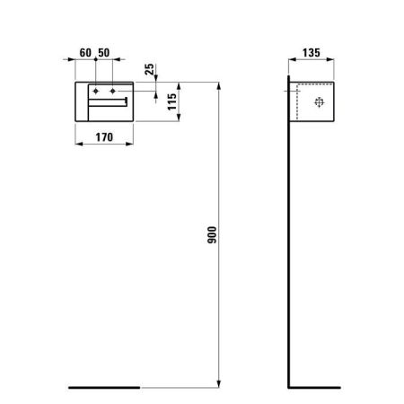 Бумагодержатель, Laufen, Val, с крышкой, ширина, мм-170, глубина, мм-135, высота, мм-115, тип установки-настенный, цвет-белый, артикул 8.7228.0.000.000.1