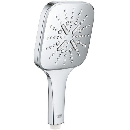 Ручной душ, Hansgrohe, Raindance Select E, диаметр лейки, мм-150, форма-прямоугольная, количество режимов-3, тип струи-RainAir, CaresseAir, Mix, цвет-хром Ручной душ, Hansgrohe, Raindance Select E, диаметр лейки, мм-150, форма-прямоугольная, количество режимов-3, тип струи-RainAir, CaresseAir, Mix, цвет-хром
