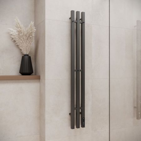 Полотенцесушитель электрический Terminus Стойка TRES проф 120, графит, артикул 4670078569974