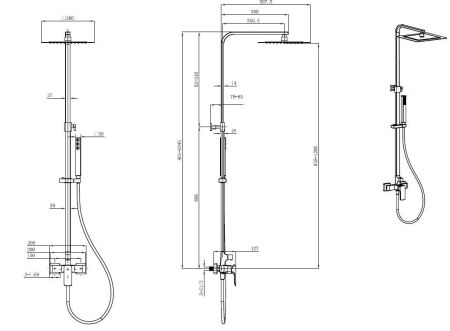 Душевая стойка Allen Brau Infinity 5.21012-00 хром, артикул 5.21012-00