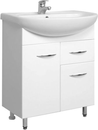 Тумба под раковину Onika Стелла 65 с ящиком Белая, артикул 106503