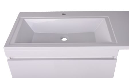 Тумба напольная "Даллас 130", 3 ящ., Люкс белая, PLUS