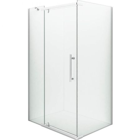 Душевой уголок Erlit ER10112H 120x90 профиль Матовый хром стекло прозрачное, артикул ER10112HC1