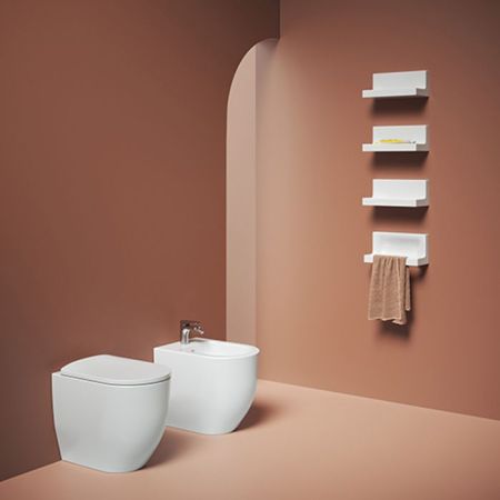 Artceram MONET Унитаз напольный приставной Rimless 36х52 см, цвет белый глянцевый, артикул MNV002 01 00