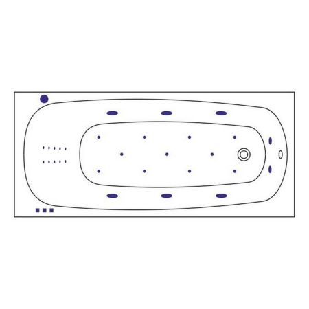 Ванна WHITECROSS Layla 170x75 "ULTRA NANO" (золото), артикул 0102.170075.100.ULTRANANO.GL