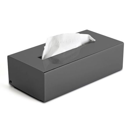 3SC Metal Tonda Контейнер для бумажных салфеток, 26х13хh7 см, прямоугольный, настольный,цвет: черный матовый, артикул MET70ANO