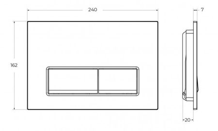 Инсталляция BELBAGNO для подвесного унитаза в комплекте с кнопкой смыва BB-101-M-BR, артикул BB-101-M-BR