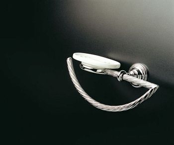 Stil Haus Giunone, полотенцедержатель - полукольцо + керамическая мыльница, цвет хром