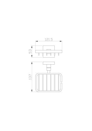 Мыльница с держателем WONZON & WOGHAND POLO, Хром (WW-8924), артикул WW-8924