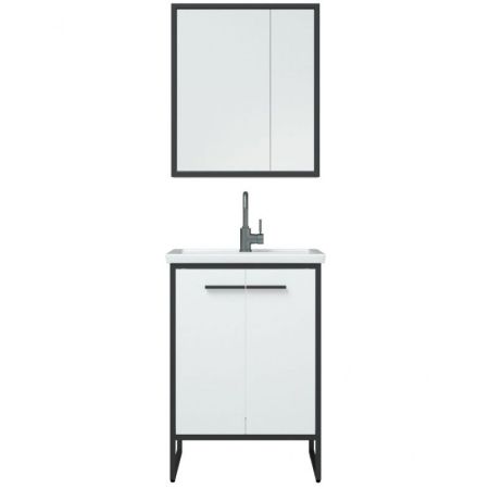 Тумба "Айрон 70", черный/белый, Сомо 70 / Фостер 70