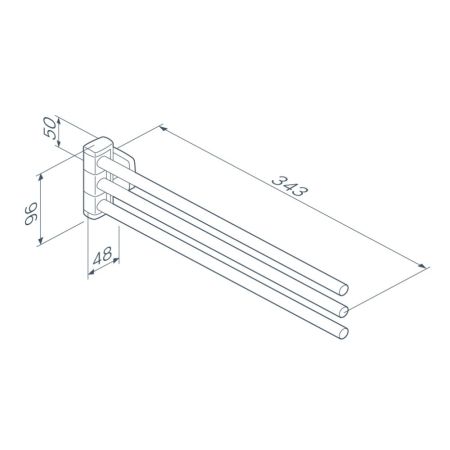 A9032700 Gem, Тройная вешалка-вертушка для полотенец