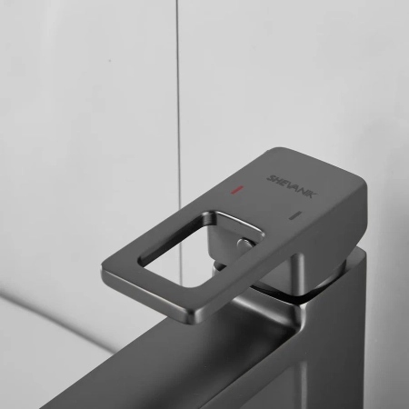 Смеситель для раковины с гигиеническим душем Shevanik S8271T, оружейная сталь