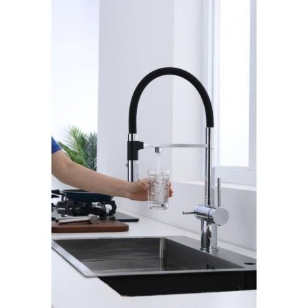 Смеситель для кухни Paulmark Magneto Ma213118-CR Хром Черный, артикул Ma213118-CR