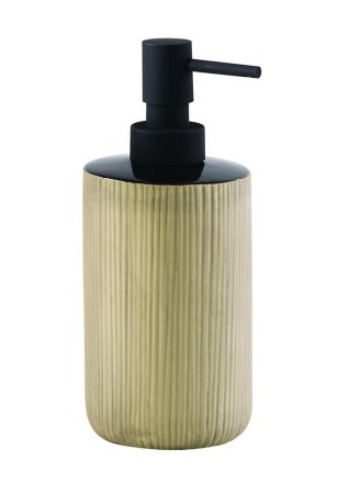 Gedy Naomi, настольный керамический дозатор с пластиковой помпой, цвет черный матовый - серая керамика, артикул NO80(08)